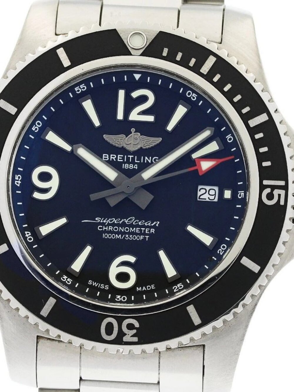 BREITLING Super Ocean 44 A17367 Date Black Dial Automatic Men's Watch_951881